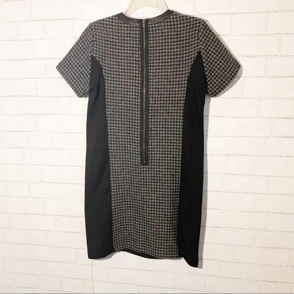 J. Crew Black Wool Houndstooth Side Panel Dress Size 4 - Picture 10 of 10
